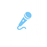 Microphone icon representing live skill-based karaoke performances