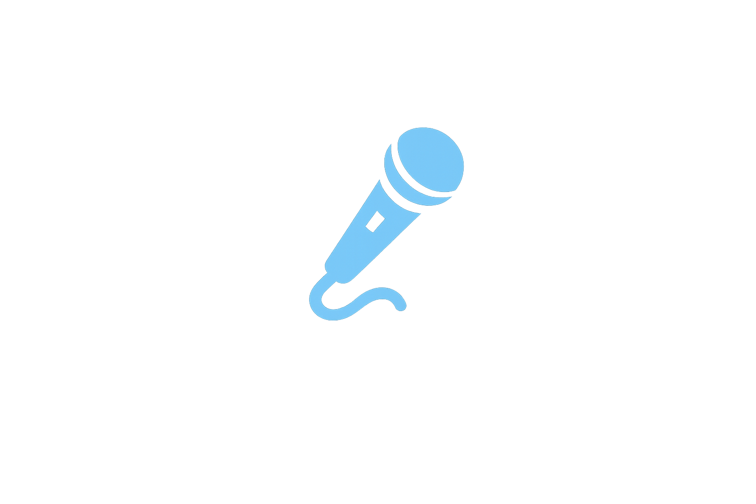 Microphone icon representing live skill-based karaoke performances